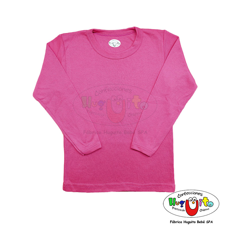 Camiseta Polo Manga Larga Fucsia -Pack 4 Unidades